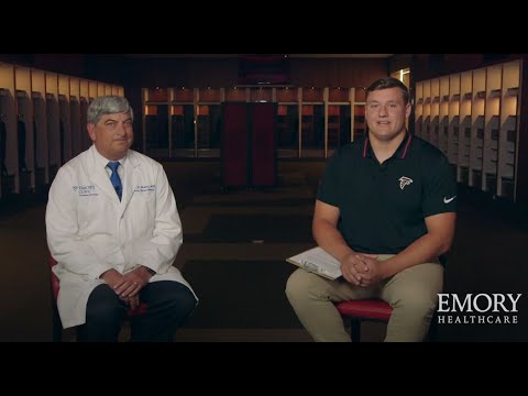 Atlanta Falcons' Chris Lindstrom Speaks with Emory Orthopaedics Director Scott Boden, MD