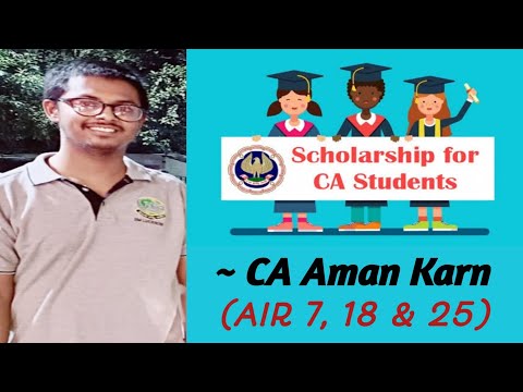 Scholarship for CA Students | ICAI Scholarship for Students | CA Aman Karn | Learn with Aman #icai