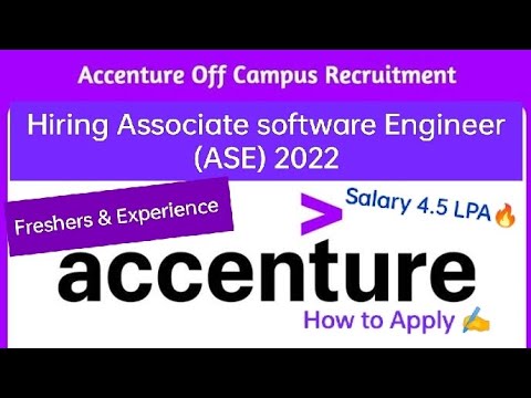 Accenture Hiring ASE 2022 | Freshers/Experience | Salary 4.5 LPA🔥 | How to Apply ✍️ | Eligibility