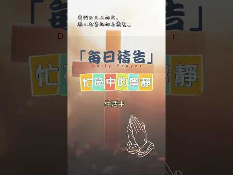 12月7日-每日禱告|忙碌中的寧靜