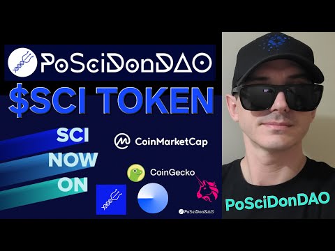 $SCI - PoSciDonDAO TOKEN CRYPTO COIN HOW TO BUY SCI BASE BLOCKCHAIN UNISWAP DEX PO DAO DESCI ETH NEW