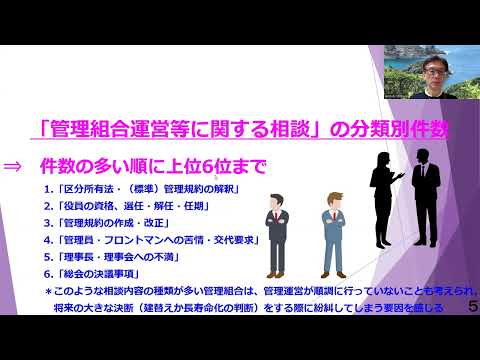 約４分３０秒ー管理組合のより良い管理運営のヒントに！  ～マンション管理センターに寄せられた   令和５年度の相談概要のデータから見えたもの～