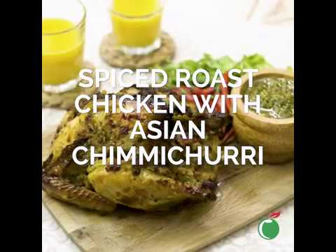 Spiced Roast Chicken with Asian Chimmichurri Recipe