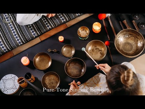 ♫ 乾淨無廣告 ♫ 純缽聲冥想~ 治癒自我 Pure Tone Singing Bowls ~ Deep Meditation Self Healing