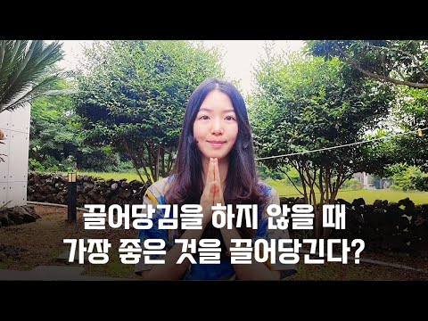 궁극의 끌어당김은 끌어당기지 않는 것입니다.