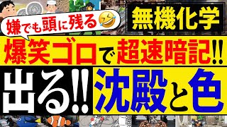 【爆笑ゴロ】"沈殿物とその色"を一瞬で暗記！一生忘れない覚え方【高校化学】無機の反応原理#6