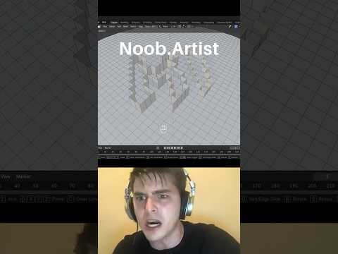 Noob vs Pro artist: select boundary loop #blendertutorial #blender #blendercommunity #blender3d #b3d