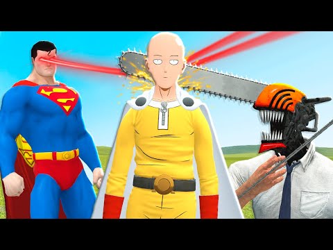 Who is Strongest? Chainsaw Man vs One Punch Man vs Superman