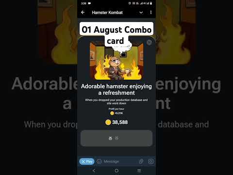 Hamster Kombat 🐹 Daily combo card 01 august | Combo card in Han Kombat #hamsterkombat #crypto