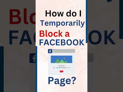 How do I temporarily block a Facebook page? 🚀📈 #facebookpage #2024