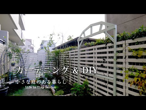 ガーデニング&DIY｜パーゴラ風トレリスをDIY｜小さな庭に最適｜本日の小庭｜〜小さな庭のある暮らし ＃１０２〜