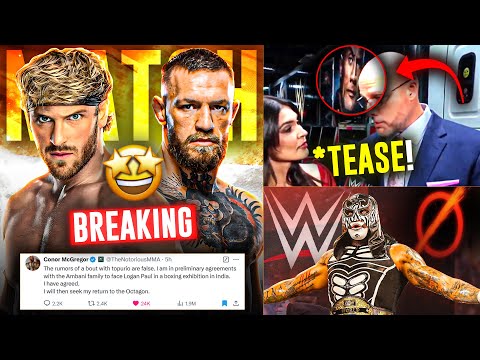 🚨BIG BREAKING! Conor McGregor Vs Logan Paul In INDIA 😱| The Rock RETURN TEASED, Penta COMING | WWE