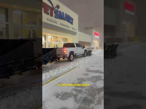 Why Do We Plow With a Trailer On??? #chevy #snowplowing #asmr #best