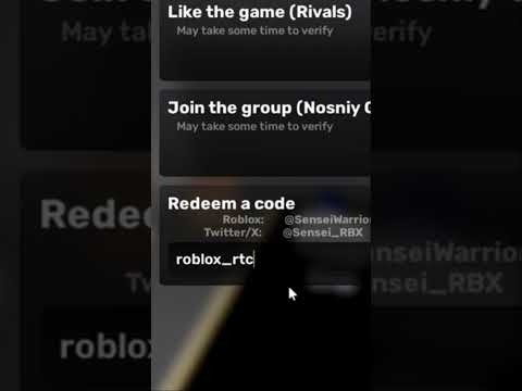 Redeeming New Rivals Codes Roblox #roblox #rivals