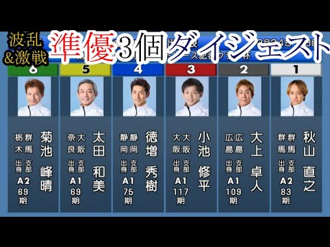 【戸田競艇準優】準優3個「徳増、大上、篠崎仁、秋山、太田ら出走11&12R」「10R菅章哉VS澤大介」