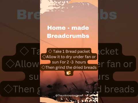 Home - made  breadcrumbs 🍞 store n use for 1 month  #shortsfeed #ramadan