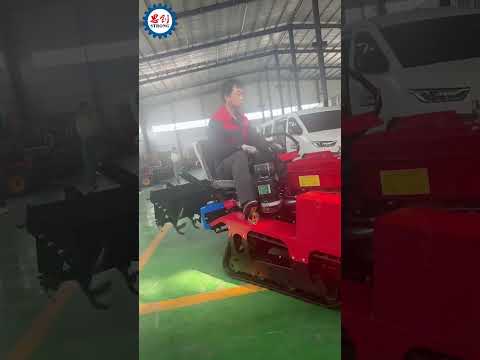 Crawler Tractor Rotary Tiller Rubber Track Tractor for Water and Drought #rotarytiller #cultivator