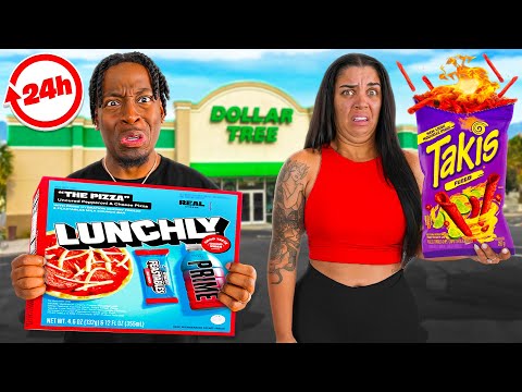 EATING DOLLAR STORE FOODS FOR 24 HOURS CHALLENGE **THE WORST IDEA**