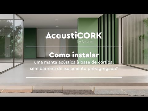 Como instalar uma manta acústica à base de cortiça, sem barreira de isolamento pré-agregada?