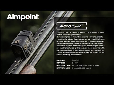 NEW Aimpoint S-2 red dot sight, Pheasant Hunting in Sweden with a Beretta