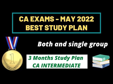 CA INTER - MAY 2022 STUDY PLAN 🔥