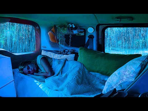 Rain Sounds for Sleeping ⚡ Soft Rain & Thunder Sounds on Car for Relax, Sleep Quickly, Stress Relief