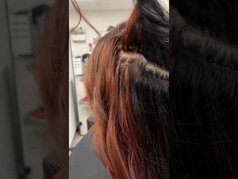 Color + hair extensions transformation ✨ #cometoworkwithme #hairtok #hairstylistvlog #hairstylist