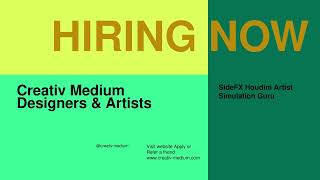 Creativ Medium : we are hiring designers, artists and technologists