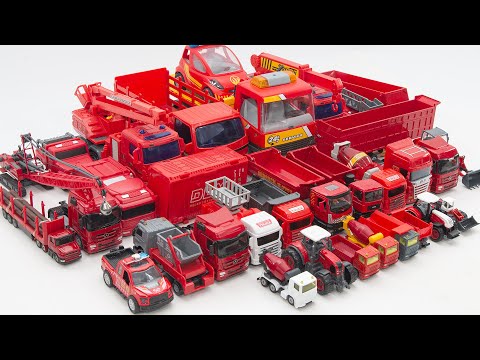 Only red heavy equipment cars were brought together  Take a look at cars like cranes