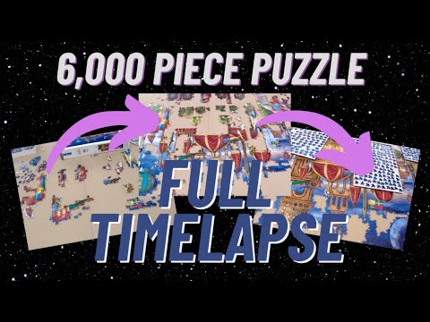 FULL TIMELAPSE!!! 6,000 Piece Jigsaw Puzzle - Clementoni's Downtown