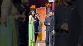 Nagarjuna introduces #Sobhita to Megastar #Chiranjeevi with #Nagachaitanya @ #ANRNationalAwards2024