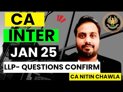 |CA INTER JAN 25 LLP ACT 2008 Questions Confirmed 15 Marks| Get 15 Marks Confirmed|