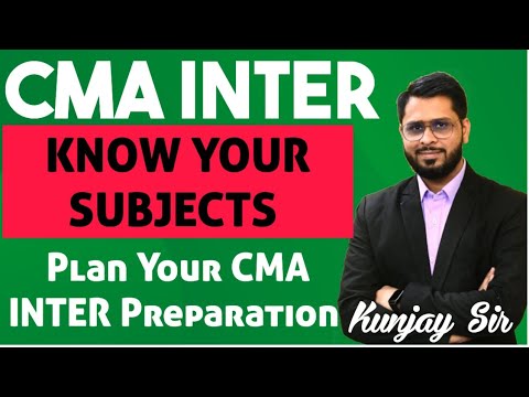 Know Your CMA INTER Subjects | CMA Inter Preparation Plan | #cmainter #cmacoaching #combo #fees