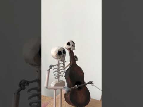 The skeleton orchestra #skeleton #skull #creepy #woodcarving #creepypasta #halloween