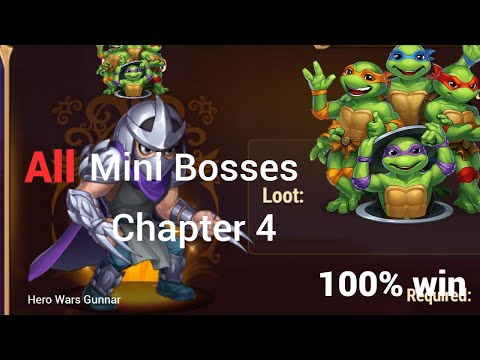 Defeating all Bosses in Chapter 4.  Hero Wars Dominion Era