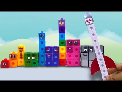 DIY Numberblocks 1 to 10 with Rocketship Ten Using SnapCubes || Keith's Toy Box