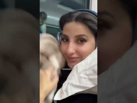 #norafatehi traveling via train in the VIRAL video #viralshort #bollywood #bollyfashion #fashion