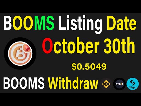 Booms Airdrop Listing Date | Booms Withdrawal & Price |Booms airdrop | Booms Trading #crypto  #blum