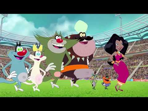 Oggy & The Cockroaches dance to Waka Waka