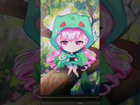 Bulbasaur Chibi Girl #speedpaint #chibiart #animeeyes #animeartist #chibigirl #speedpainting