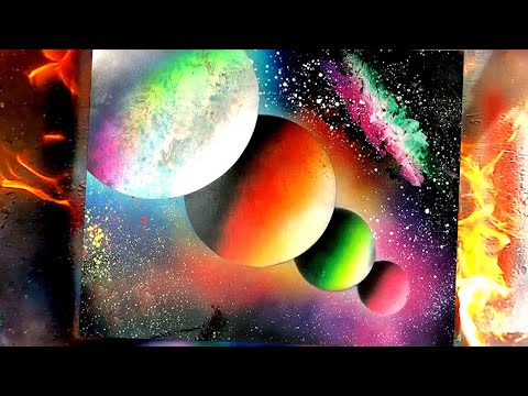 Alignment of Planets by Spray Art Eden