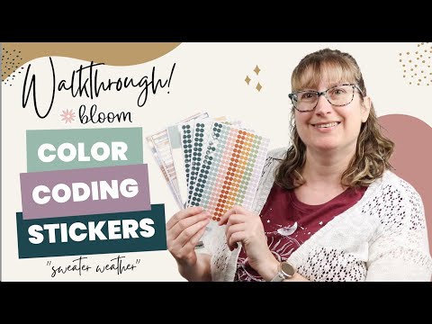 Color Coding Stickers, Sweater Weather Sticker Pack - bloom Daily Planners ®