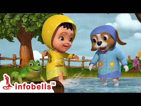 Banni Maleyannu anandisona-Kids Playing in Rain | Kannada Rhymes & Kids Cartoons | Infobells