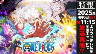 放送枠発表‼️TVアニメ『ONE PIECE』2025年4月6日（日）夜11時15分よりフジテレビ系全国ネットにて放送