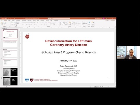 Schulich Heart Program Grand Rounds – Revascularization for Left Main Coronary Artery Disease