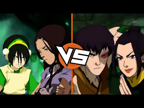 Katara and Toph vs Zuko and Azula | Avatar 🌊🪨🔥