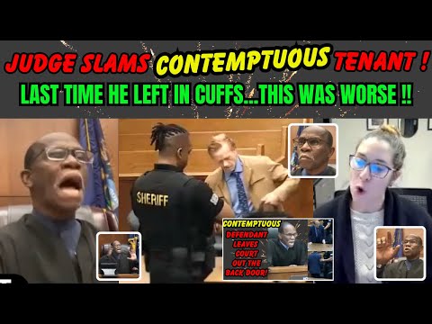 JUDGE SIMPSON SLAMS CONTEMPTUOUS DEFENDANT AGAIN!  Last Time He Left in Cuffs...THIS Time Was Worse!