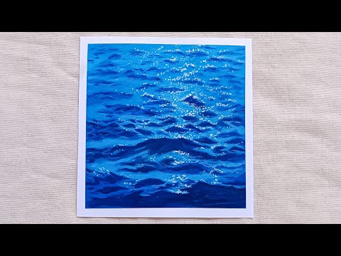 How to Paint in Acrylics | Ocean Painting