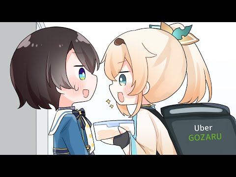 【手描き】Uber GOZARUに出会うスバル【ホロライブ/大空スバル/風真いろは】