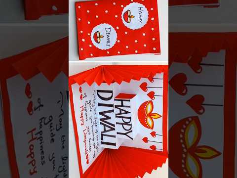 Diwali pop up card 2023 / Diwali card making easy #youtubeshorts #shorts